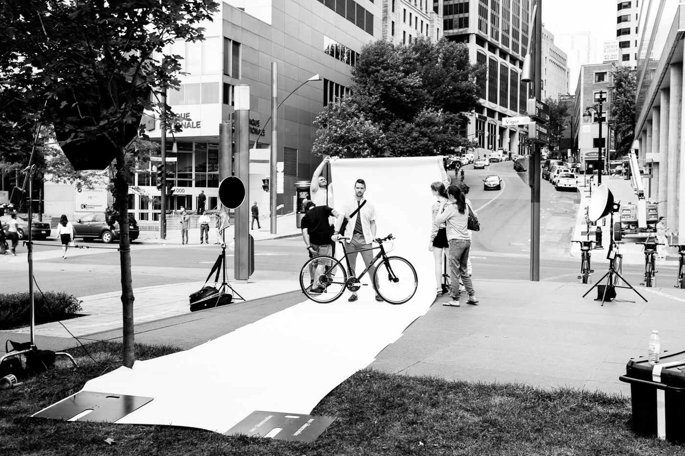 photo behind the scenes campagne my opus downtown montreal