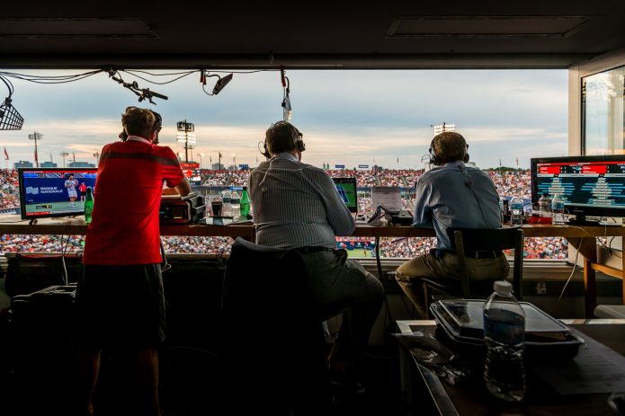 Salle De Presse Et Journalistes Sportifs Lors De La Coupe Rogers 2017 à Montreal